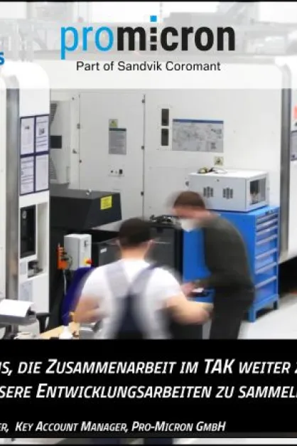 pro-micron GmbH ist nun Teil unseres Technologie-Arbeitskreises TAK
